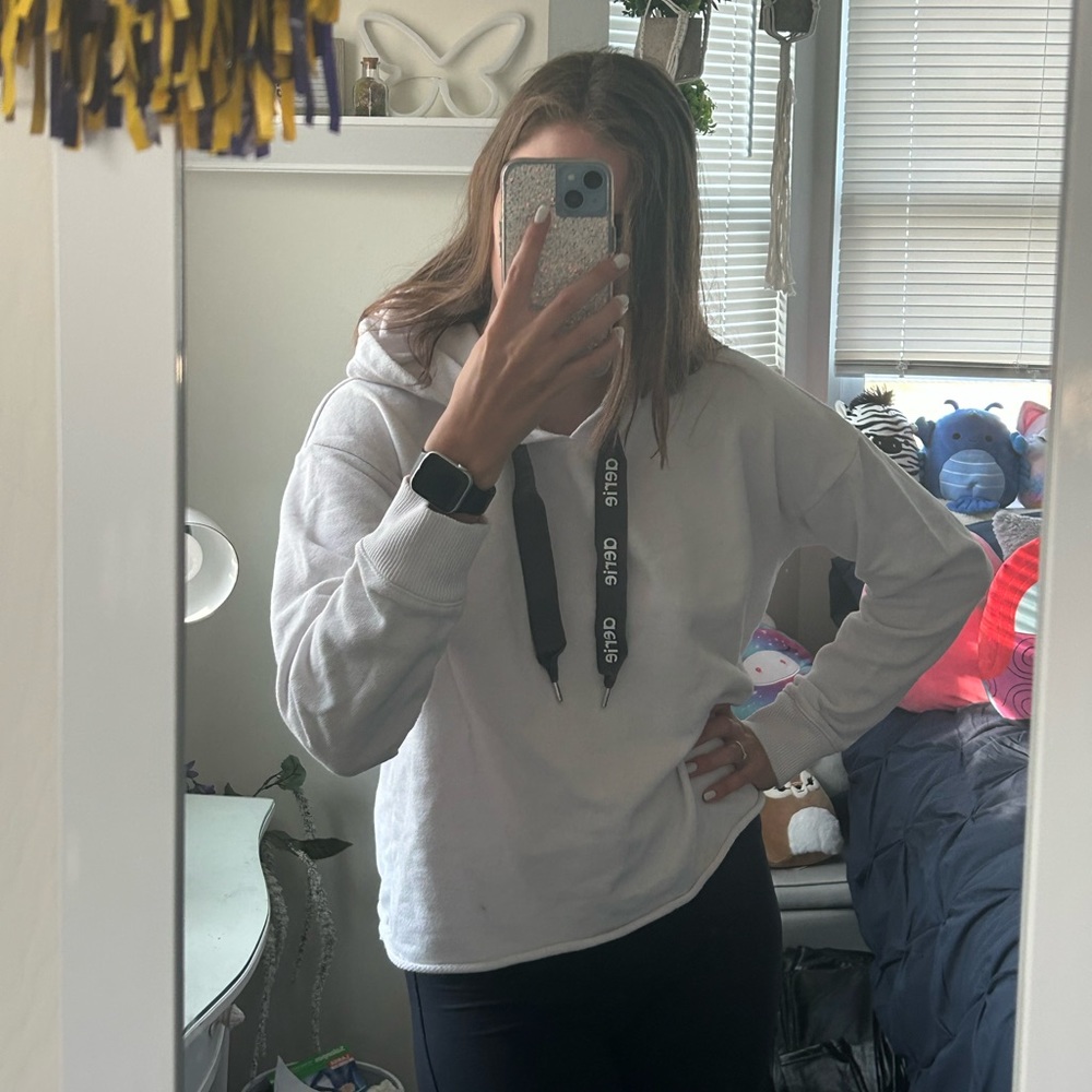 Aerie White Cropped Sweatshirt